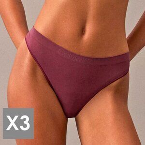 Calvin Klein Bonded Flex Seamless Thong, Size Medium, Lot of 3, NWT